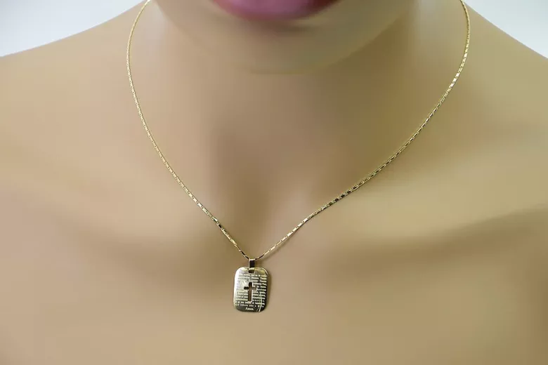 14K жълто злато икона на Христос медальон pendant pm010