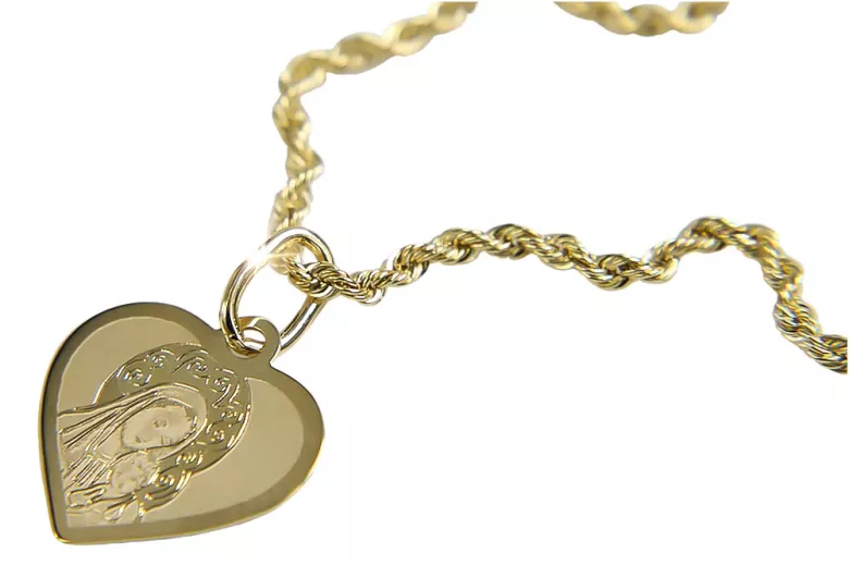 Gold Mary medallion icon pendant ★ zlotychlopak.pl ★ Gold 585 333 low price