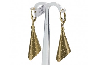 Pendientes de oro de 14k ★ https://zlotychlopak.pl/es/ ★ Oro fino 585 333 ¡Barato!