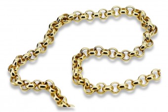 Chaîne d'ancre en or jaune italien 14 carats 585 - 45 cm, 50 cm, 55 cm cc025y