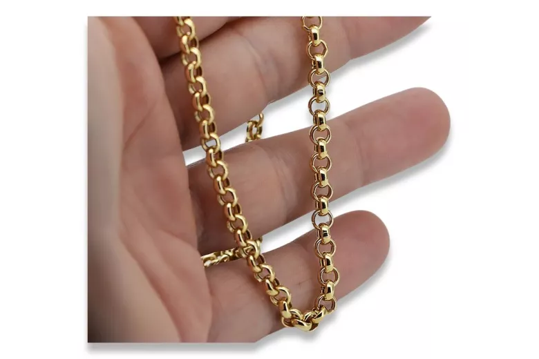 Yellow rose gold chain ★ russiangold.com ★ Gold 585 333 Low price