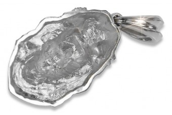 Pendentif Icône de Jésus en Or Blanc 14 Carats pj001w pj001w