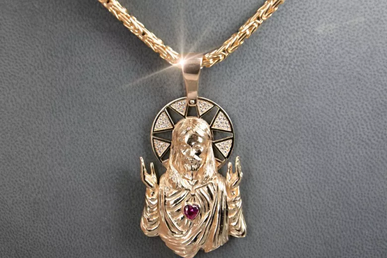 Jezus medallion icon pendant ★ zlotychlopak.pl ★ Gold 585 333 low price