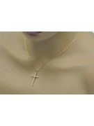 Cruce catolică vintage aur galben 14 cu roz și alb (Catholic cross vintage 14k yellow gold with pink and white) ctc029y