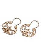 "No Stones Vintage Gipsy Earrings in Original 14K Rose Gold" ven022 ven022