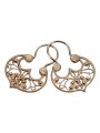 Boucles d'oreilles Gipsy vintage en or rose 14 carats 585 sans pierres ven022 ven022