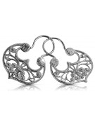 Boucles d'oreilles vintage en argent sterling 925, Pas de pierre ven022s