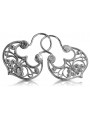 Boucles d'oreilles vintage en argent sterling 925, Pas de pierre ven022s