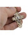 Croix orthodoxe en or vintage 14 carats, sans pierre oc012yw