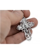 "Croix Orthodoxe Classique en Or Blanc 14 Carats, Pas de Pierre" oc012w oc012w