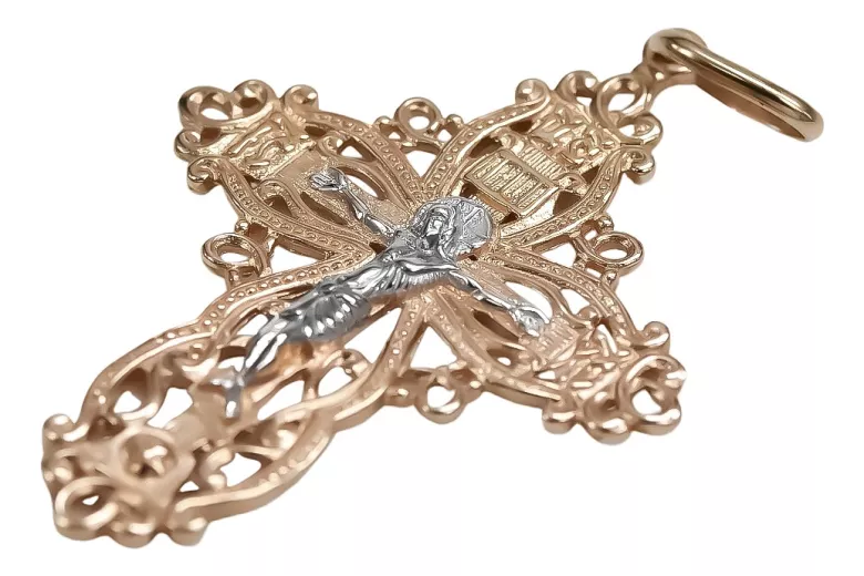 Gold Orthodox Cross ★ russiangold.com ★ Gold 585 333 Low price