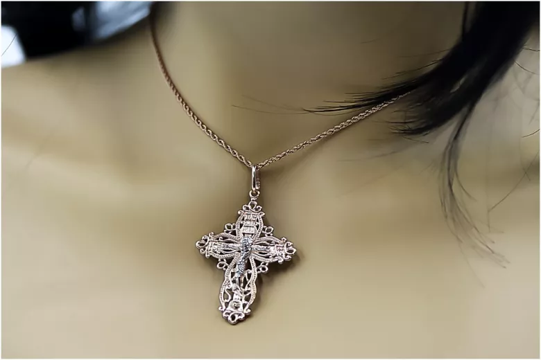 Croix ★ orthodoxe d’or russiangold.com ★ or 585 333 Prix bas