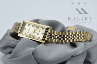 14K жълто злато, Злат? Дамски часовник Geneve lw057y