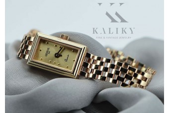 14К рожеве золото Геневський леді годинник Vintage Rose Gold Geneve Lady Watch. lw018r