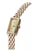 14k Czerwone Złoto Vintage Rose Gold Lady Watch Geneve Lady Gift lw018r