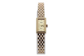 14k Czerwone Złoto Vintage Rose Gold Lady Watch Geneve Lady Gift lw018r