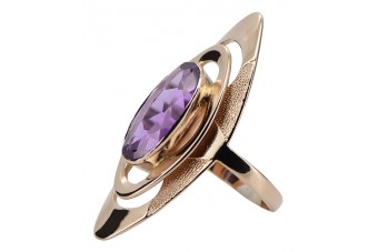 Eleganter Amethyst Ring in Original Vintage 14 Karat Roségold,  vrc189 vrc189