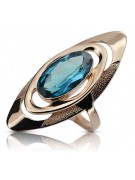 Eleganter Aquamarinring in 14k Originales Vintage-Roségold  vrc189 vrc189