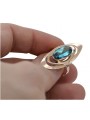 Eleganter Aquamarinring in 14k Originales Vintage-Roségold  vrc189 vrc189