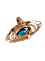 Eleganter Aquamarinring in 14k Originales Vintage-Roségold  vrc189 vrc189