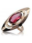 Rubinrot Vintage 14 Karat Roségold Ring, Originales Design  vrc189 vrc189