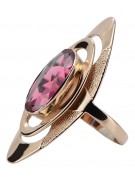 Rubinrot Vintage 14 Karat Roségold Ring, Originales Design  vrc189 vrc189