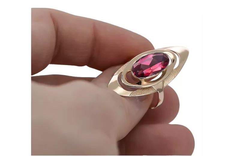 "Bague en Rubis Vintage d'Origine, Or Rose 14 Carats, Réf p" Vintage vrc189