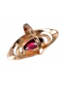 Rubinrot Vintage 14 Karat Roségold Ring, Originales Design  vrc189 vrc189