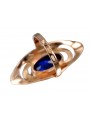 Saphir 14 Karat Vintage-Roségold Ring, Originales Design,  vrc189 vrc189