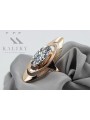 Zirkon Verziertes Originales Vintage-Roségold 14 Karat Ring  vrc189 vrc189