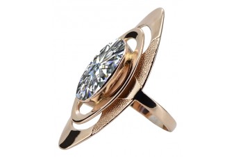 Zirkon Verziertes Originales Vintage-Roségold 14 Karat Ring  vrc189 vrc189