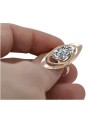 "Bague Zircon Or Rose 14 Carats Vintage d'Origine vrc189" Vintage vrc189