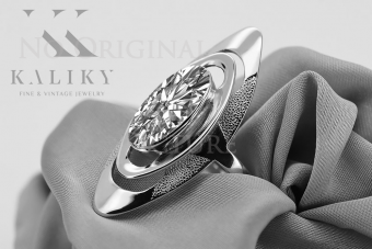 Exquisites 14 Karat Vintage-Roségold Ring, Originales Einstellungsdesign,  vrc189 vrc189
