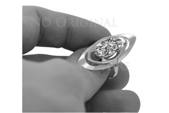 Exquisites 14 Karat Vintage-Roségold Ring, Originales Einstellungsdesign,  vrc189 vrc189