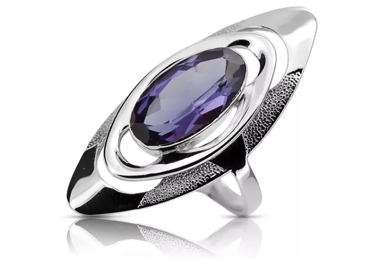 Bague en argent sterling vintage avec Alexandrite vrc189s