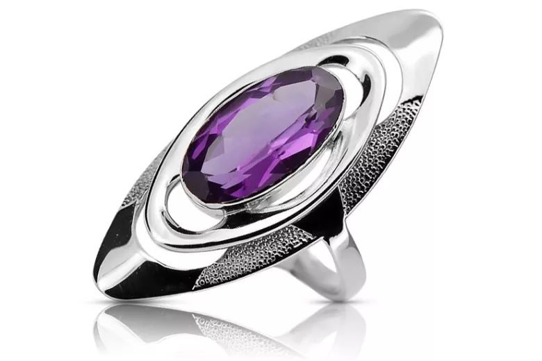 Vintage 925 Sterling Silber, Amethyst, verschiedene Steine Ring vrc189s