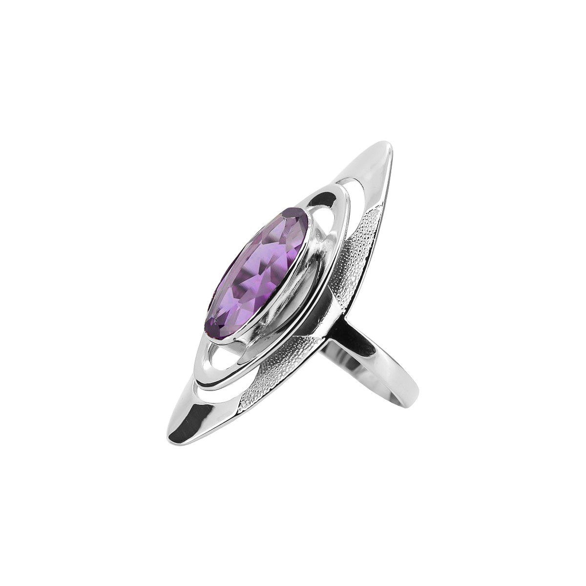 Vintage 925 Sterling Silber, Amethyst, verschiedene Steine Ring vrc189s