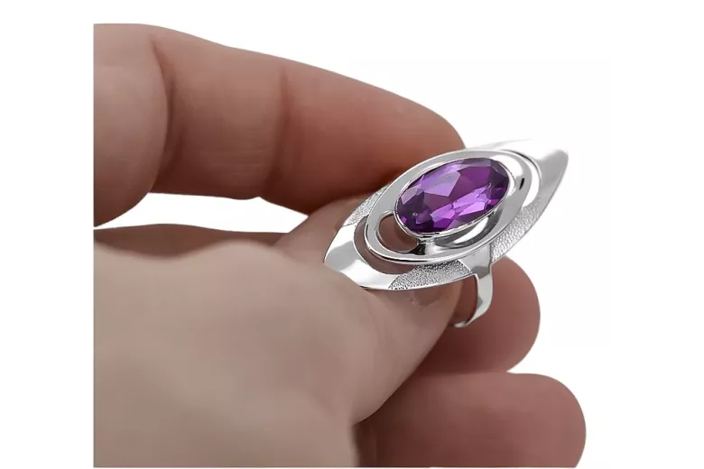 Vintage 925 Sterling Silber, Amethyst, verschiedene Steine Ring vrc189s