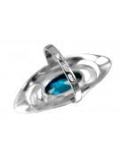 Bague en argent sterling 925 avec Aigue-marine Vintage vrc189s