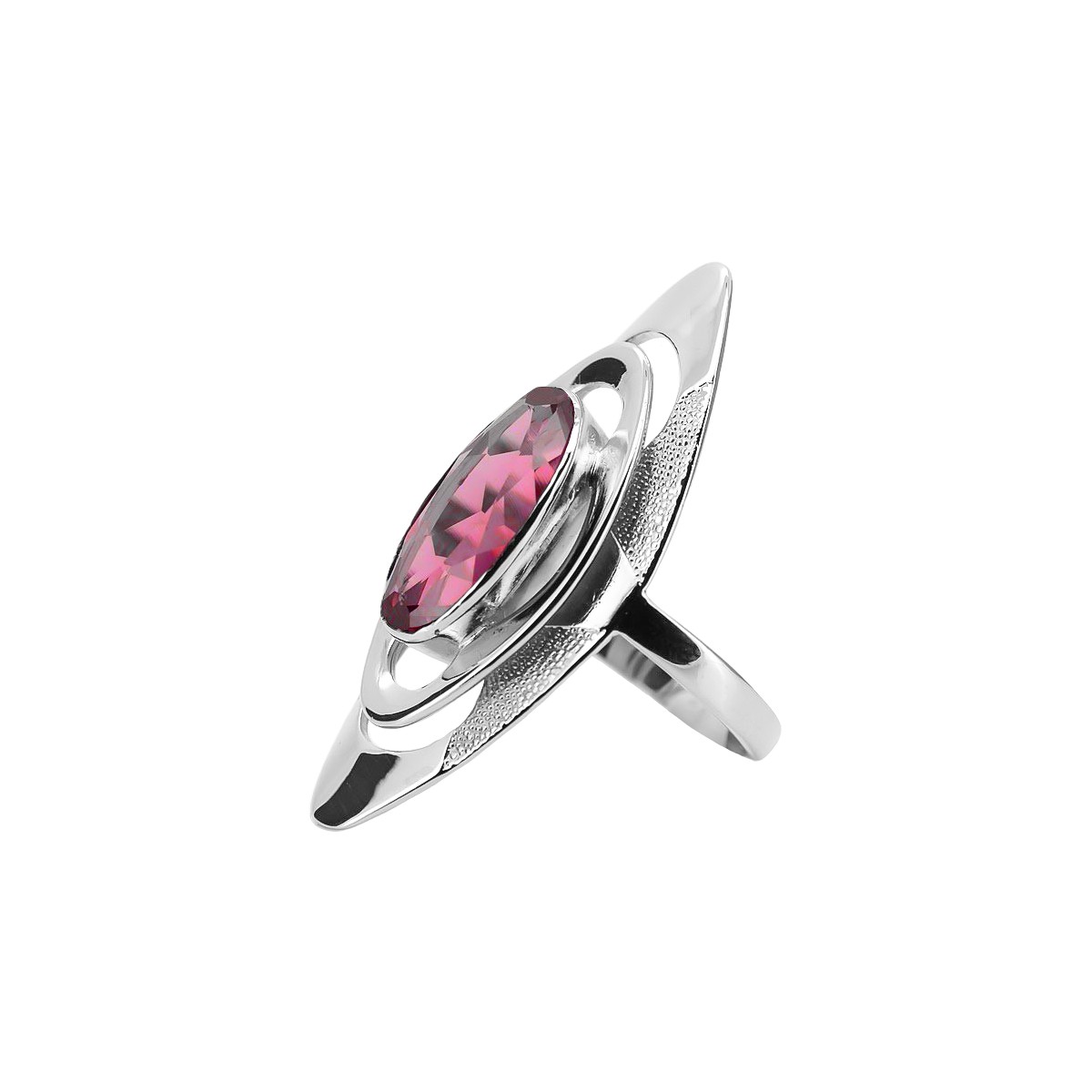 Bague en Argent Sterling avec Rubis Vintage vrc189s