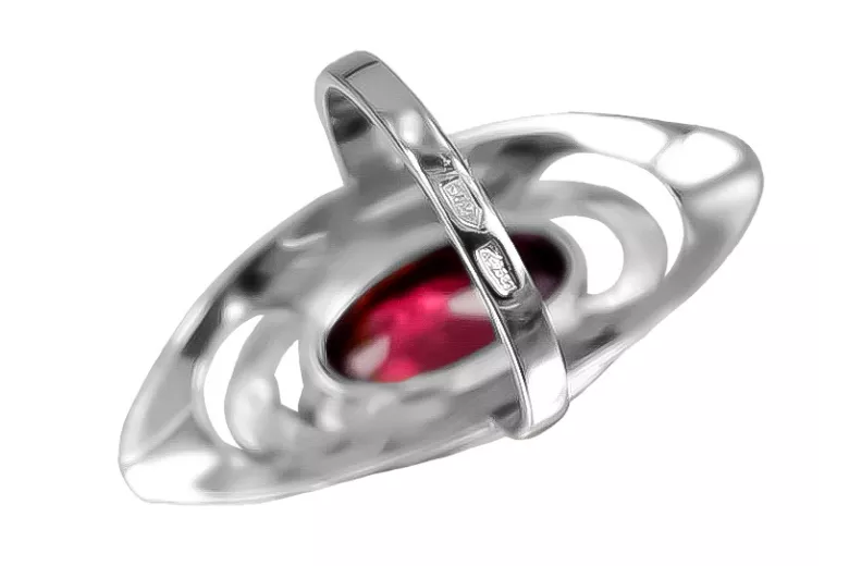 Bague en Argent Sterling avec Rubis Vintage vrc189s