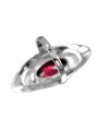 Bague en Argent Sterling avec Rubis Vintage vrc189s