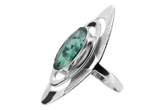 Sterling Silver 925, Emerald Vintage Ring vrc189s