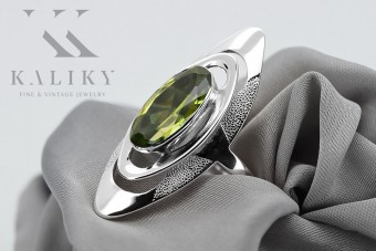 Sterling Silver 925, Peridot and Citrine Ring vrc189s