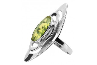 Sterling Silver 925, Peridot and Citrine Ring vrc189s