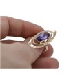 Bague en argent vintage plaqué or rose, Alexandrite, serti en argent sterling vrc189rp