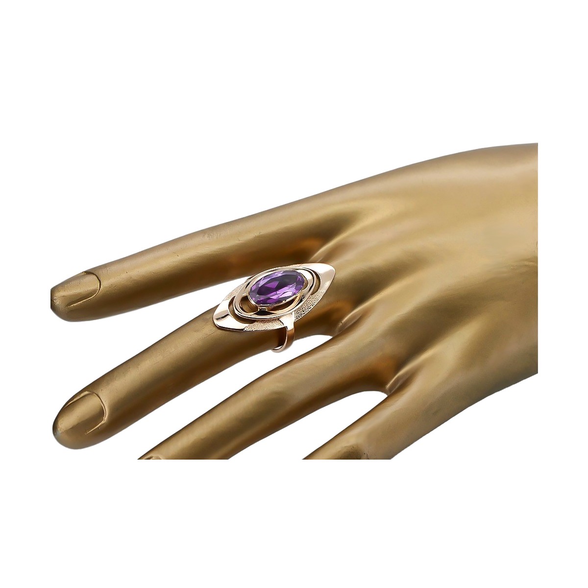 Sterling Silber rosévergoldet, Amethyst Ring, 62.10.10.T vrc189rp