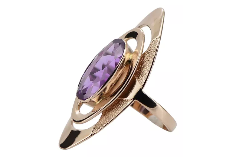 Sterling Silber rosévergoldet, Amethyst Ring, 62.10.10.T vrc189rp