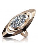 Inel de argint vintage placat cu aur roz, Zircon vrc189rp