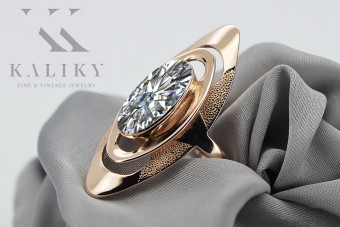 Sterling Silver Rose Gold Plated Zircon Ring vrc189rp